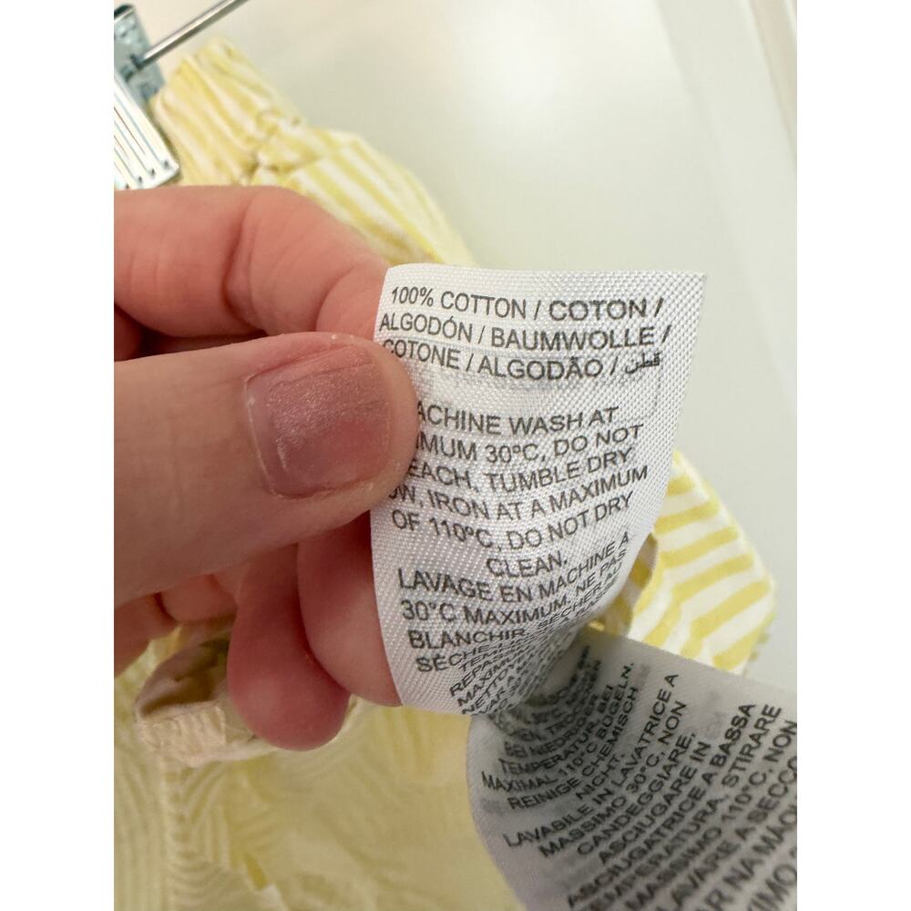 Edikted Cotton Boxer Style Shorts White Yellow XS - Picture 4 of 5